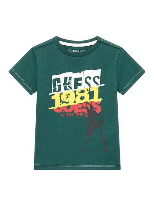 T-shirt bambino verde GUESS | N5RI02K8HM4/G8FE